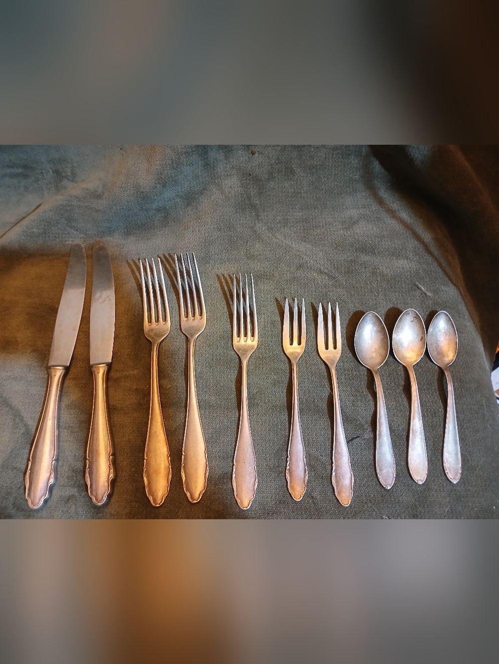 Germany, Ss. Lot Of Mess Hall Cutlery From  - 10 Piece Dining Collection Piece